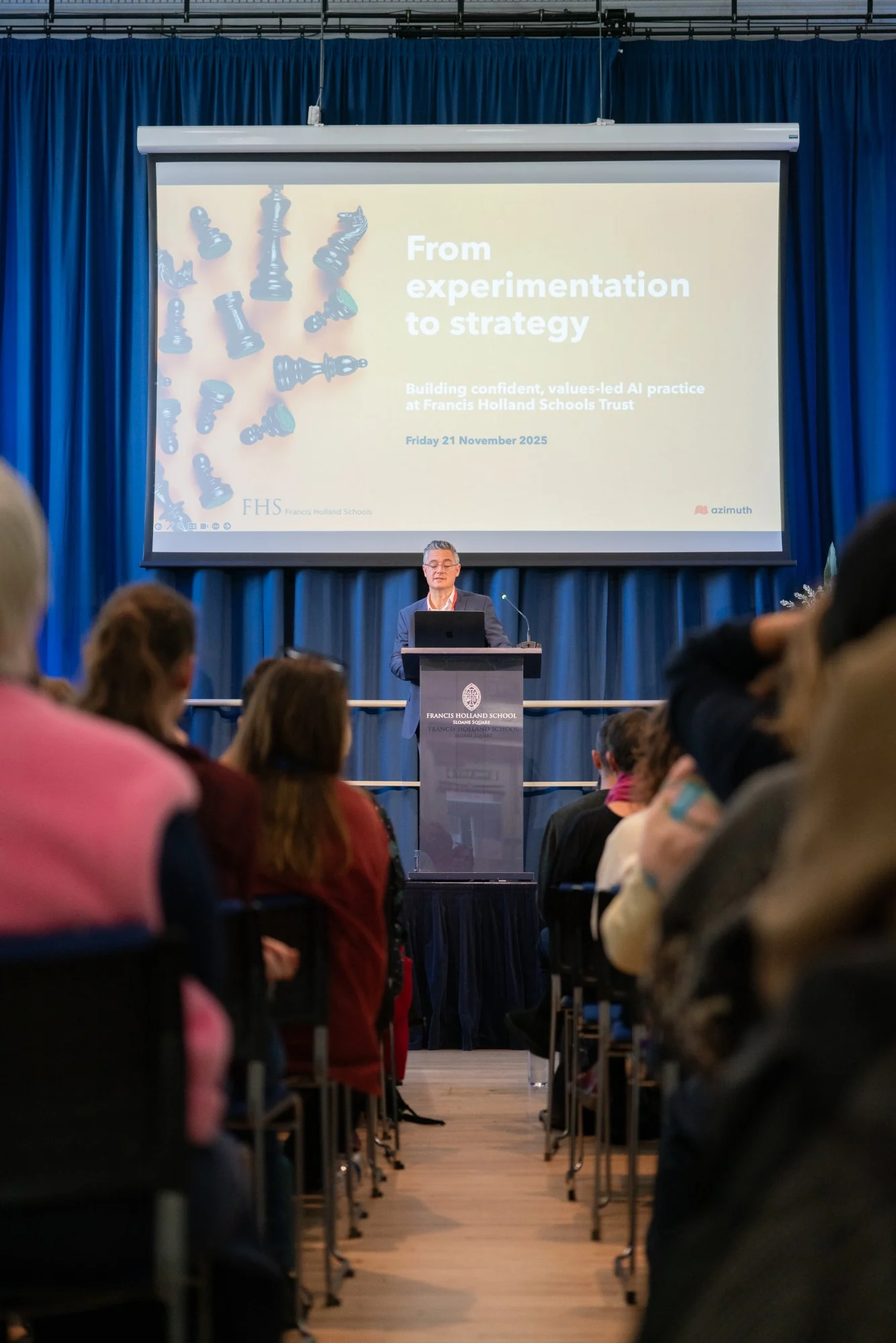 José Picardo presenting to Francis Holland Schools Trust